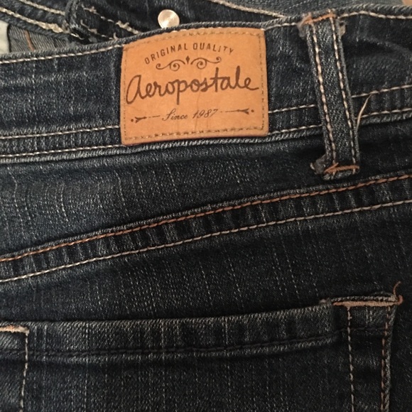 Aeropostale Chelsea Bootcut Vintage Denim 9/10 SHORT Low Rise Y2K Cotton Blend - Picture 6 of 13